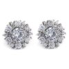 Round Halo Solitaire Earrings