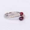 Red Stone Silver Ring